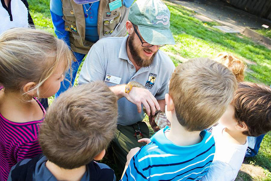 snake with keeper